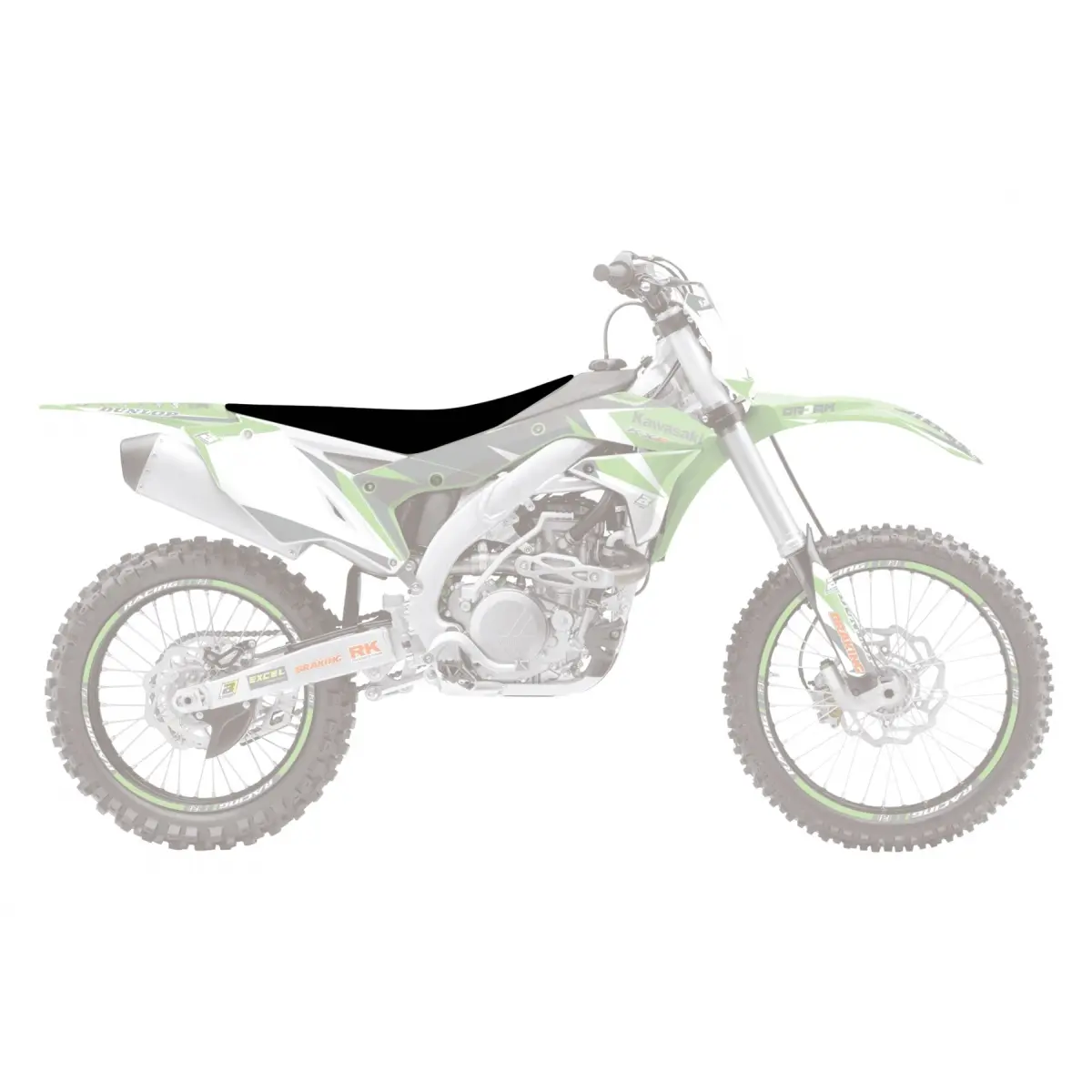 BLACKBIRD kompletní sedlo KAWASAKI KXF 250 13-16; KXF 450 12-15 STANDARD PYRAMIDE barva černá (BLACKBIRD kompletní sedlo KAWASAKI KXF 250 13-16; KXF)