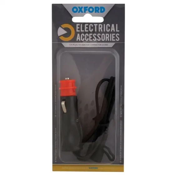 OXFORD kabel pro 12V zásuvku zapalovače cigaret výstup USA/SAE 0,5M (EL) (OXFORD kabel pro 12V zásuvku zapalovače cigaret výstup USA/SAE 0,5M (EL))