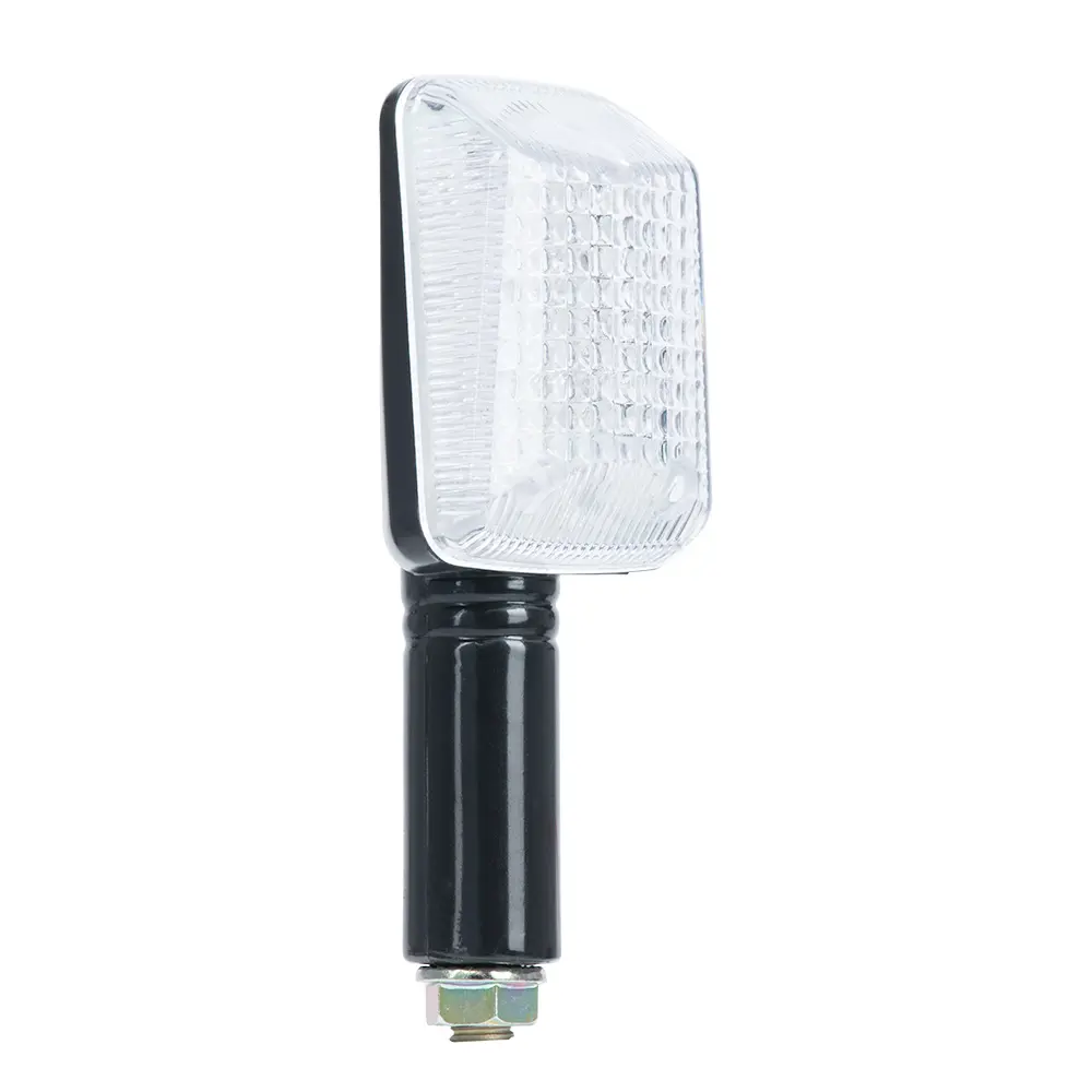 OXFORD blinkry LED obdélníkové - pár, barva černá, sklo bílé, montáž krátká (9 výkonných LED diod, odpory v sadě, šroub M8) (OXFORD blinkry LED)
