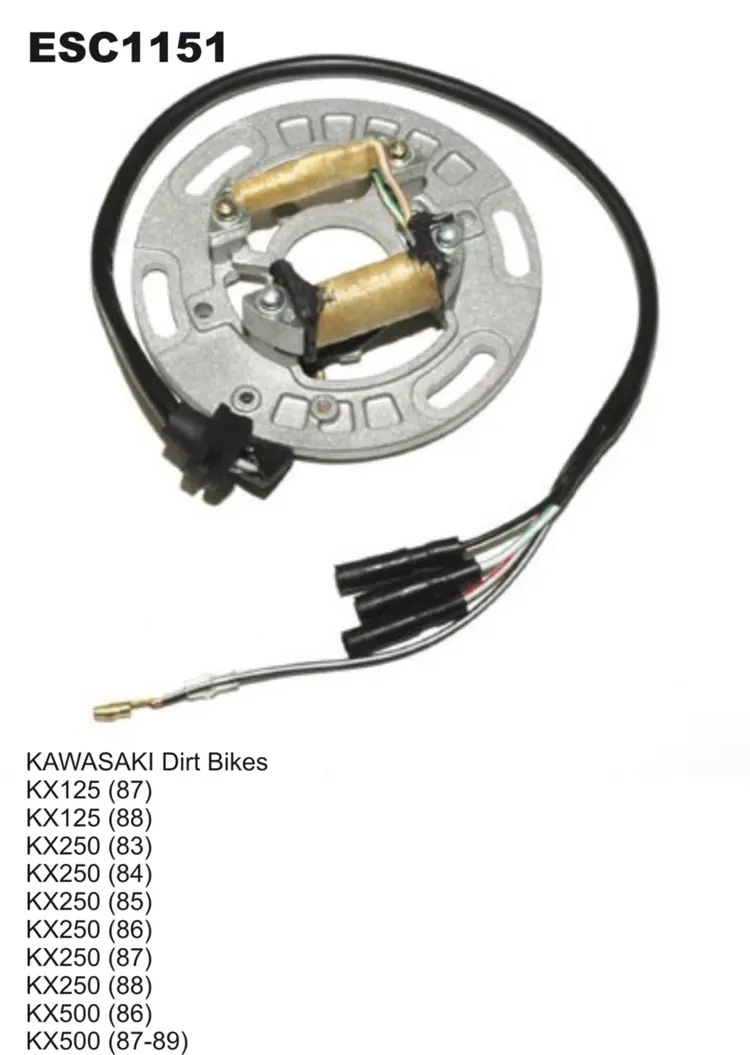 ELECTROSPORT stator (vinutí alternátoru) KAWASAKI KX 125 87-88, 250 83-88, 500 86-88 ( )