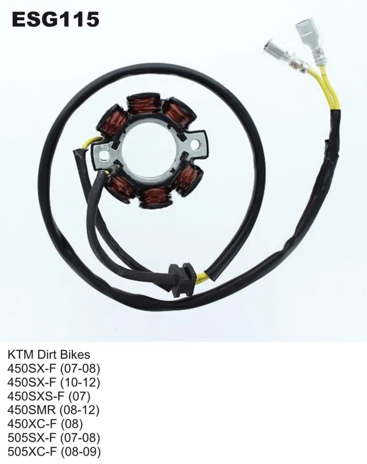 ELECTROSPORT vinutí alternátoru (stator) KTM SXF 450 07-12, SXF 505 07-08, XCF 505 08-09 (ELECTROSPORT vinutí alternátoru (stator) KTM SXF 450 07-12,)