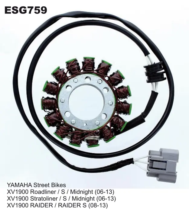 ELECTROSPORT vinutí alternátoru (stator) YAMAHA XV 1900 ROADLINER / STRATOLINER / MIDNIGHT (06-13) (ELECTROSPORT vinutí alternátoru (stator) YAMAHA)