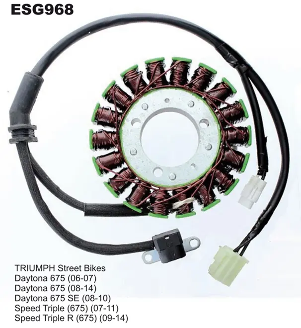 ELECTROSPORT vinutí alternátoru (stator) TRIUMPH DAYTONA 675 (06-14) , STREET TRIPLE 675 (07-11), STREET TRIPLE R 675 (09-14) ( )