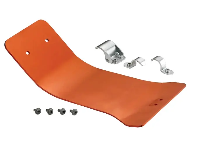 ACCEL kryt motoru hliníkový KTM 125/250/350/450 SXF, EXCF 11-14, HUSQVARNA 14-15 barva oranžová (ACCEL kryt motoru hliníkový KTM 125/250/350/450 SXF,)