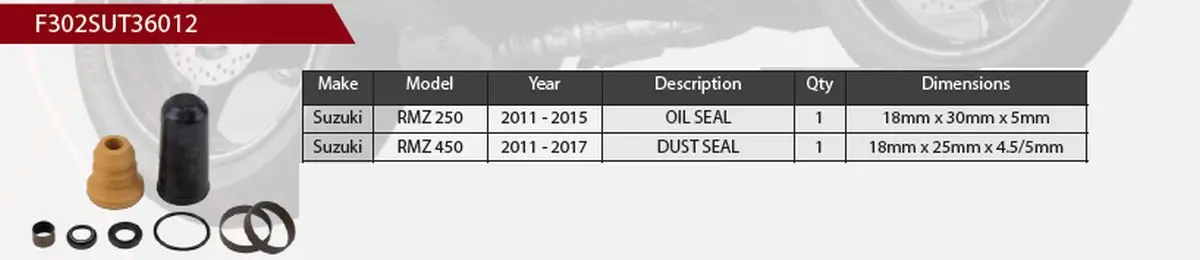 SHOWA opravná sada tlumiče zadního (centrálního) SUZUKI RMZ 250 11-15, RMZ 450 11-17 (SERVICE KIT) (SHOWA opravná sada tlumiče zadního (centrálního))