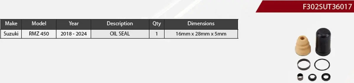 SHOWA opravná sada tlumiče zadního (centrálního) SUZUKI RMZ 450 18-24 (SERVICE KIT) (SHOWA opravná sada tlumiče zadního (centrálního) SUZUKI RMZ 450)