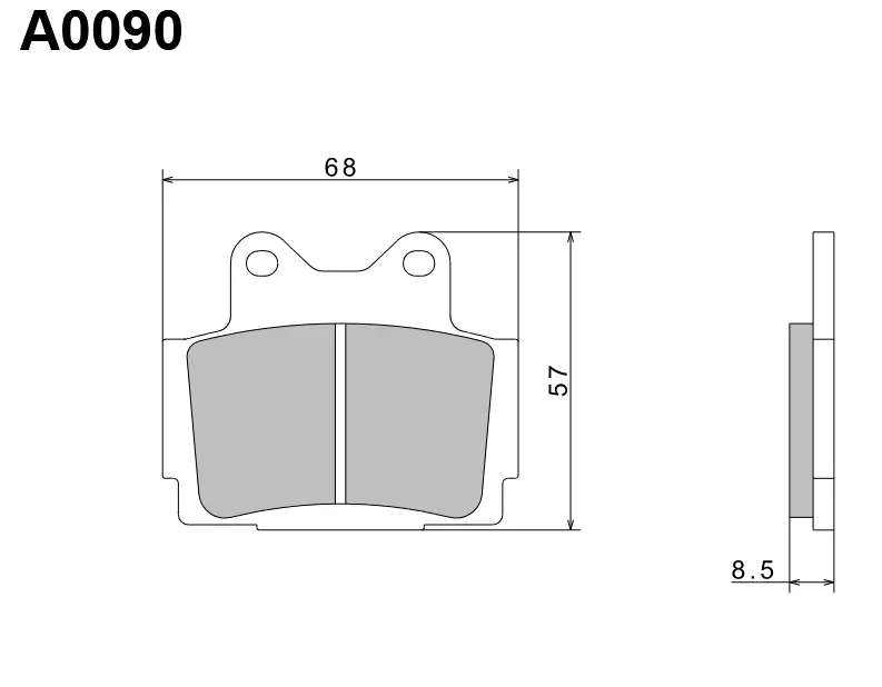 NISSIN brzdové destičky KH104 PREMIUM SEMI-METALLIC (sintrované) (ECE R90) vyrobeno v Japonsku (2P-209NS) (NISSIN brzdové destičky KH104 PREMIUM)