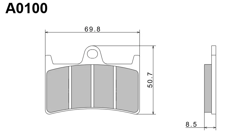 NISSIN brzdové destičky KH252 / KH380 PREMIUM SEMI-METALLIC (sintrované) (ECE R90) vyrobeno v Japonsku (2P-210NS) (NISSIN brzdové destičky KH252 /)