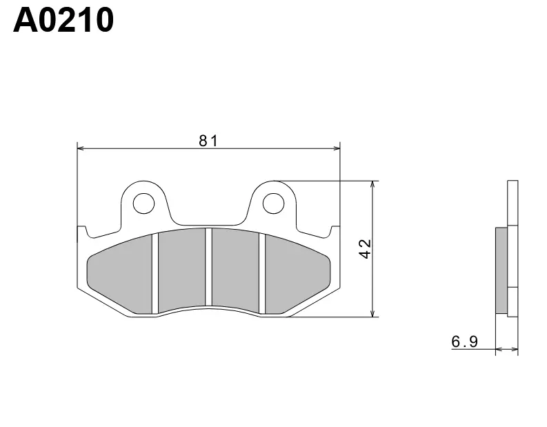 NISSIN brzdové destičky KH92 / KH323 PREMIUM SEMI-METALLIC (sintrované) (ECE R90) vyrobeno v Japonsku (2P-223NS) (NISSIN brzdové destičky KH92 /)