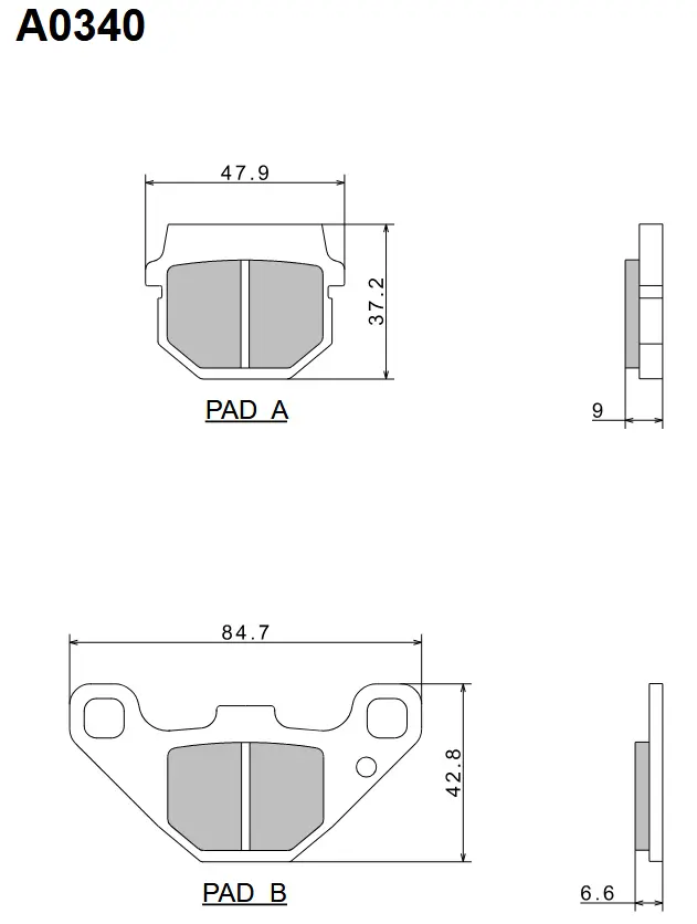 NISSIN brzdové destičky KH83 PREMIUM SEMI-METALLIC (sintrované) (ECE R90) vyrobeno v Japonsku (2P-237NS) (NISSIN brzdové destičky KH83 PREMIUM)