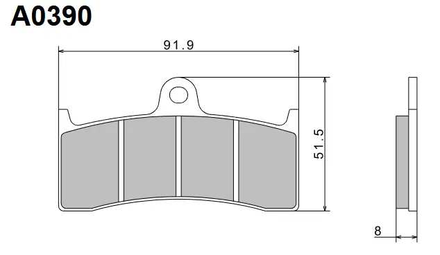 NISSIN brzdové destičky KH424 PREMIUM SEMI-METALLIC (sintrované) (ECE R90) vyrobeno v Japonsku (2P-243NS) (NISSIN brzdové destičky KH424 PREMIUM)