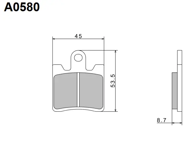 NISSIN brzdové destičky KH283 PREMIUM SEMI-METALLIC (sintrované) (ECE R90) vyrobeno v Japonsku (2P-265NS) (NISSIN brzdové destičky KH283 PREMIUM)