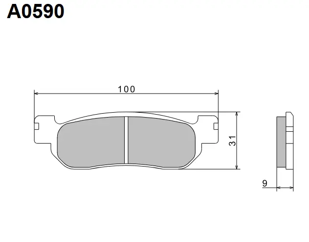 NISSIN brzdové destičky KH275 PREMIUM SEMI-METALLIC (sintrované) (ECE R90) vyrobeno v Japonsku (2P-266NS) (NISSIN brzdové destičky KH275 PREMIUM)