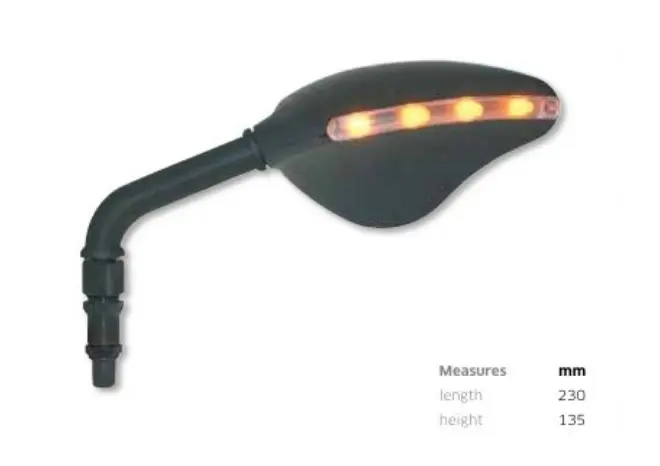 FAR univerzální levé zrcátko s blinkrem LED (barva černá) M10X1,25 (FAR univerzální levé zrcátko s blinkrem LED (barva černá) M10X1,25)