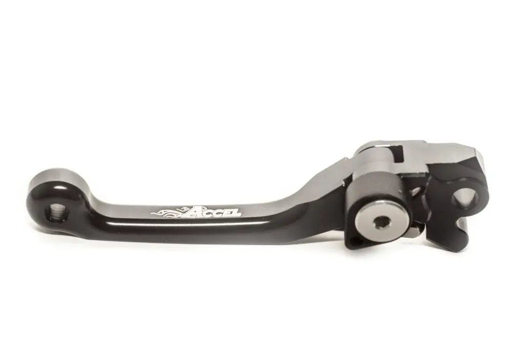 ACCEL výklopná brzdová páka YAMAHA/KAWASAKI/SUZUKI YZ/YZF, KX/KXF,RM/RMZ barva černá (DHKSY13) (ACCEL výklopná brzdová páka YAMAHA/KAWASAKI/SUZUKI)