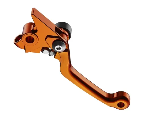 ACCEL výklopná brzdová páka KTM SX/SXF/EXC 125-500 14-23 , GAS GAS MC/MCF 21-23, SHERCO SE-R 15-23, TM MX/EN 19-22 (BREMBO-NEW) barva oranžová