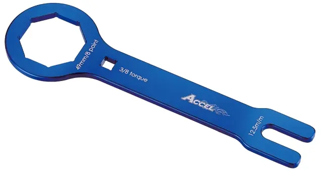 ACCEL servisní klíč na přední odpružení KAYABA (KYB) dvoukomorové olejové a vzduchové 48U/48PSF,PSF2 AIR pro vyšroubování horní osmihranné matice 49mm