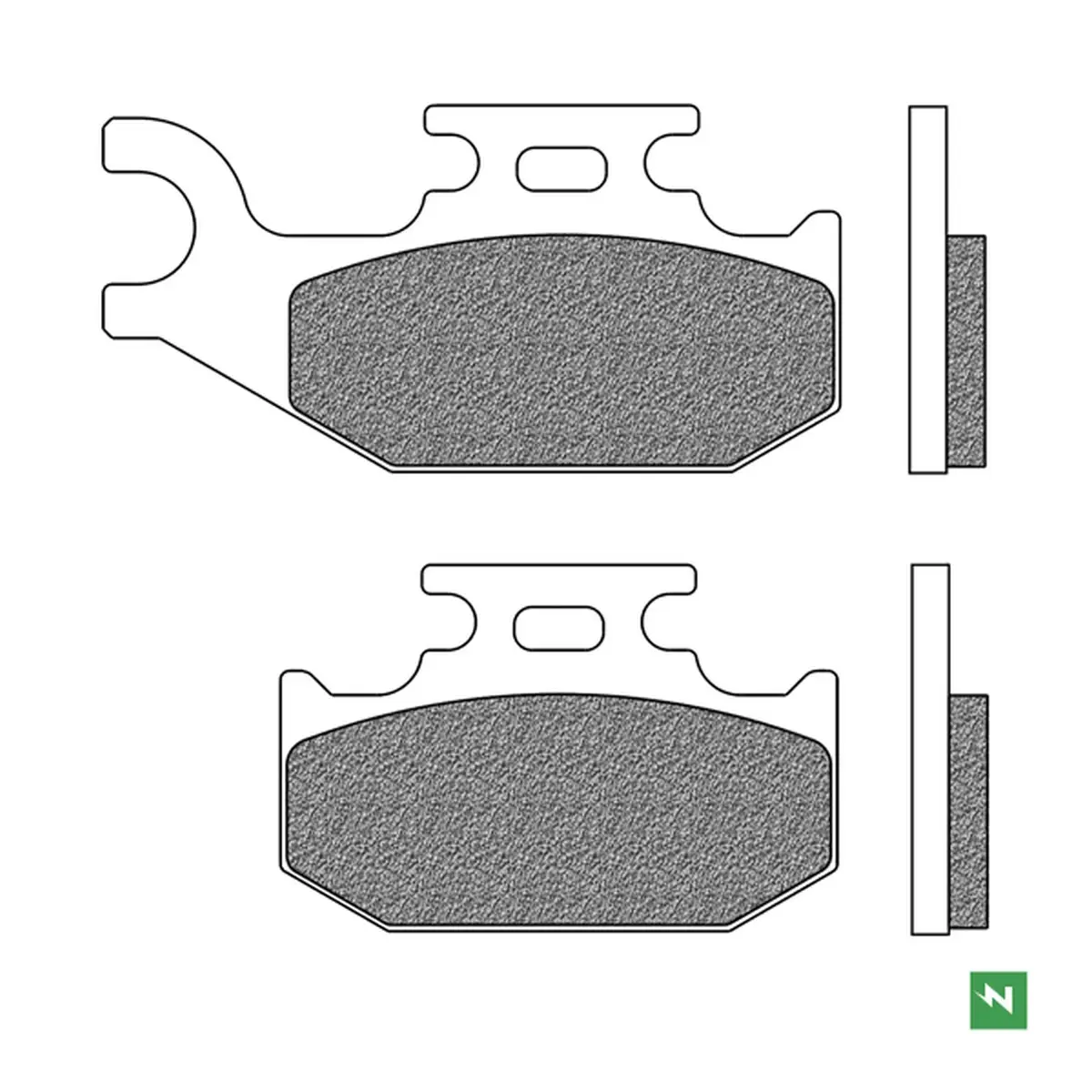 NEWFREN brzdové destičky přední pravé KH413 SUZUKI LT-A 400 07-12, LT-A 500 09-15, LT-A 700 05-07, LT-A 750 08-15, LT-F 400 08-12 (NEWFREN brzdové)