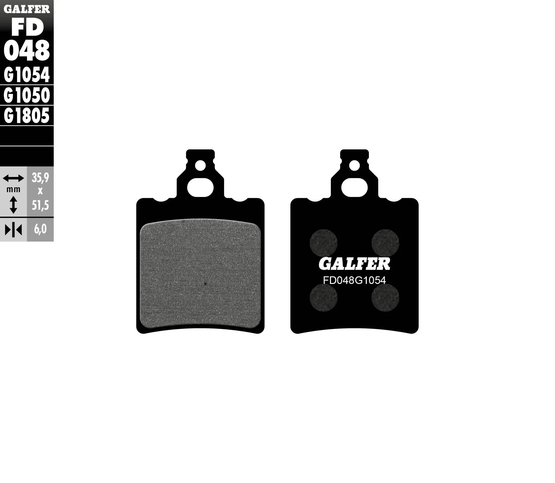 GALFER brzdové destičky KH060 KH337 polokovové (GALFER brzdové destičky KH060 KH337 polokovové)