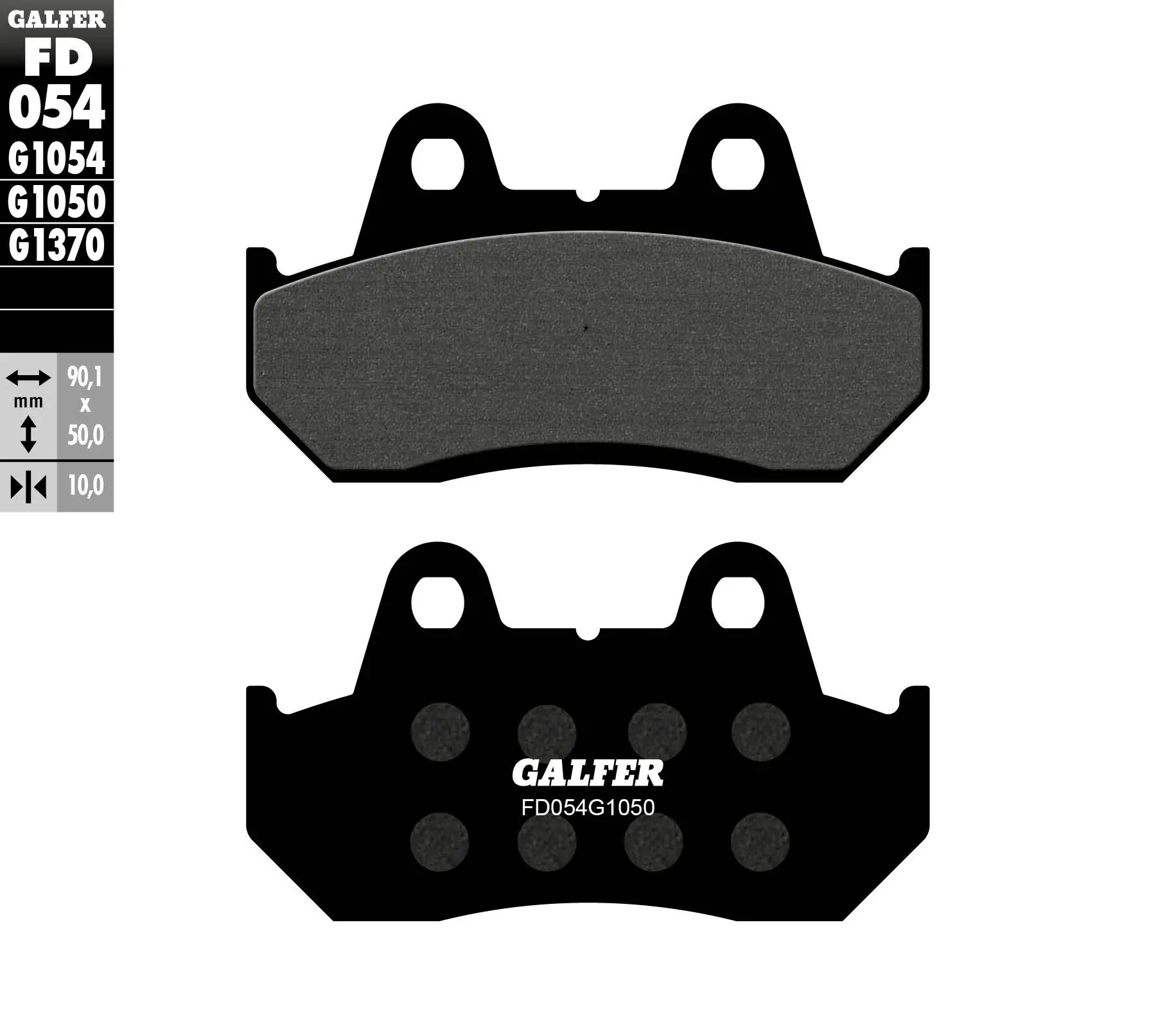 GALFER brzdové destičky KH069 polokovové (SCOOTER) (GALFER brzdové destičky KH069 polokovové (SCOOTER))