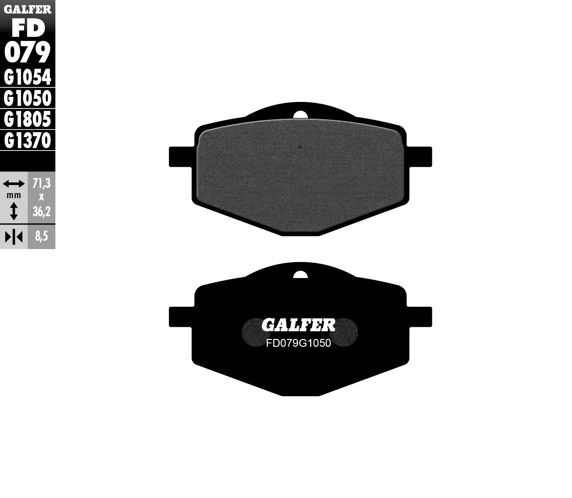 GALFER brzdové destičky KH101 polokovové SCOOTER (GALFER brzdové destičky KH101 polokovové SCOOTER)