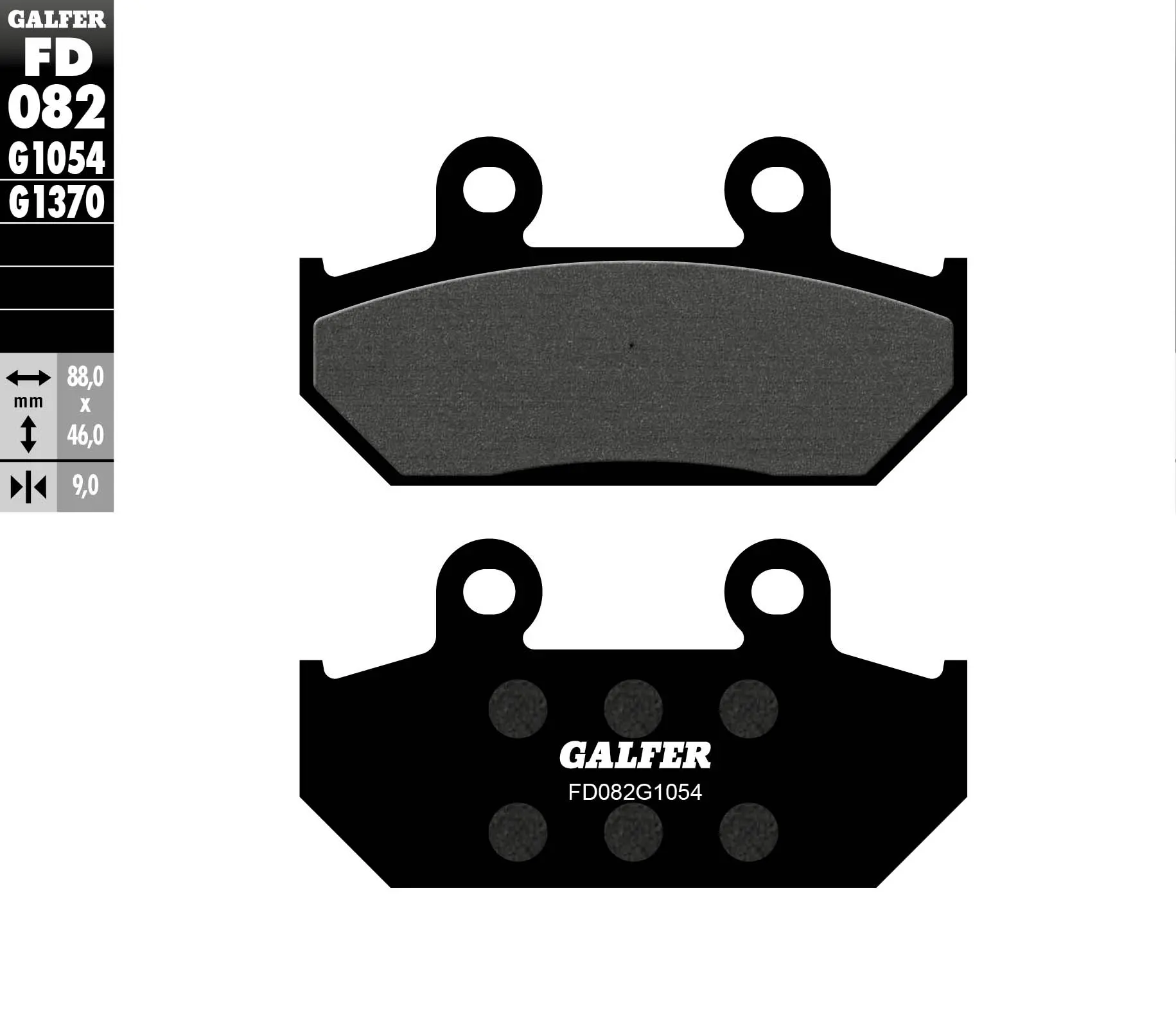 GALFER brzdové destičky KH124 / KH412 polokovové (GALFER brzdové destičky KH124 / KH412 polokovové)