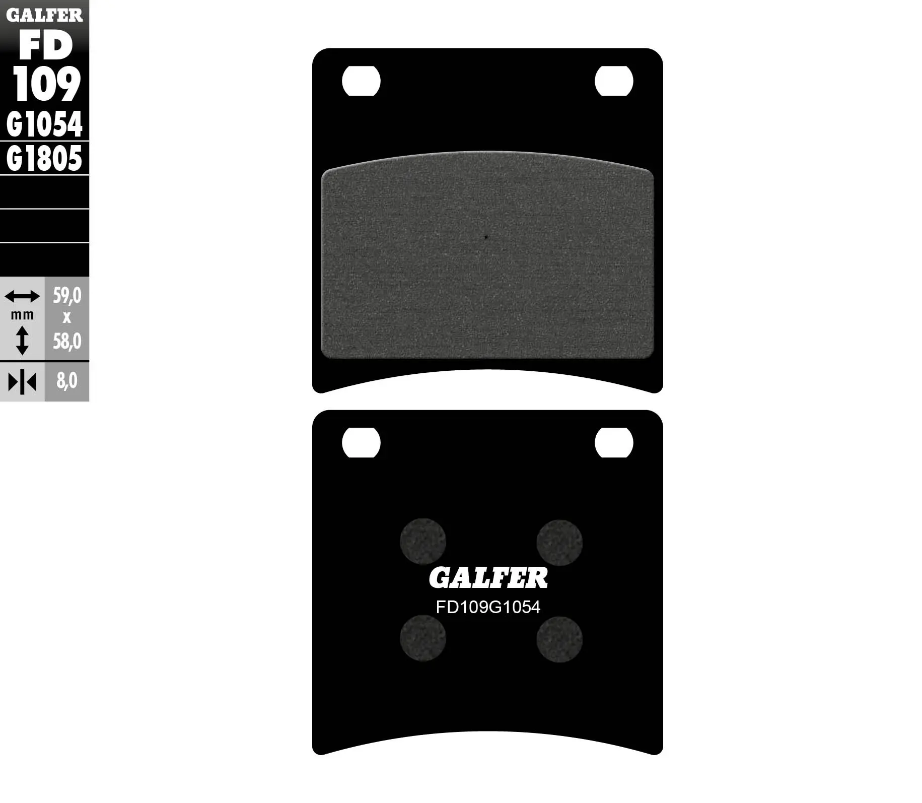 Brzdové destičky Galfer FD109G1054 (KH146) (GALFER brzdové destičky KH146)