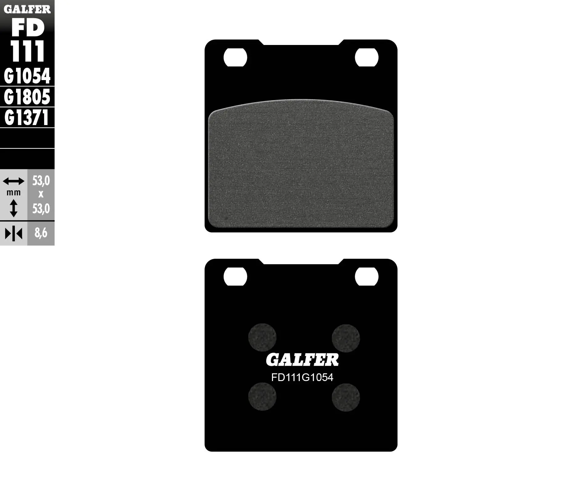 GALFER brzdové destičky KH063 / KH161 polokovové (GALFER brzdové destičky KH063 / KH161 polokovové)