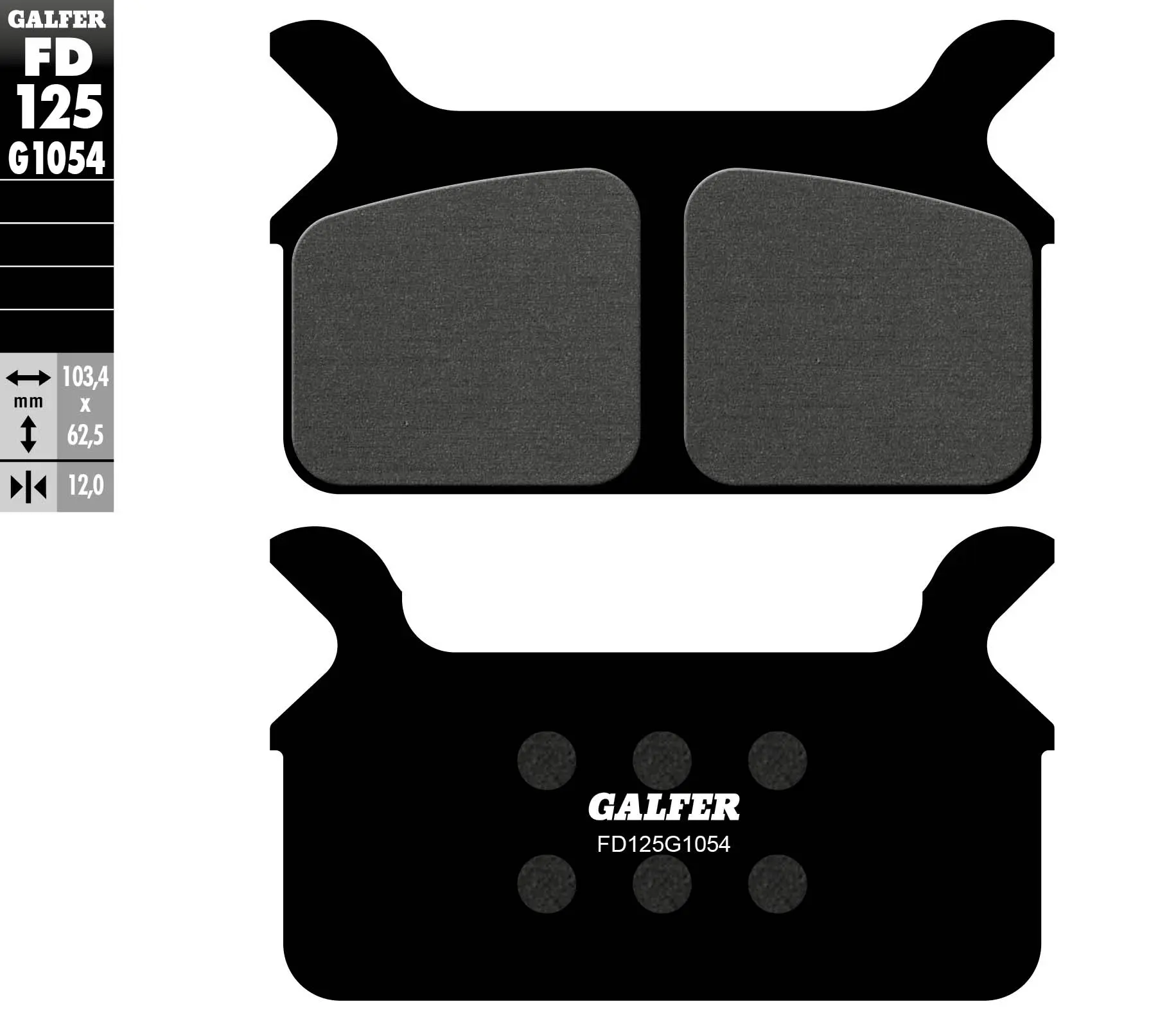 GALFER brzdové destičky KH201 polokovové HARLEY DAVIDSON ( )