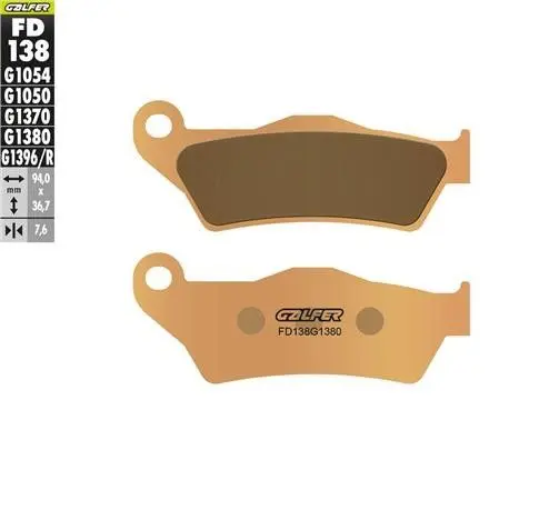 GALFER brzdové destičky KH181 sintrované barva zlatá SCOOTER (GALFER brzdové destičky KH181 sintrované barva zlatá SCOOTER)