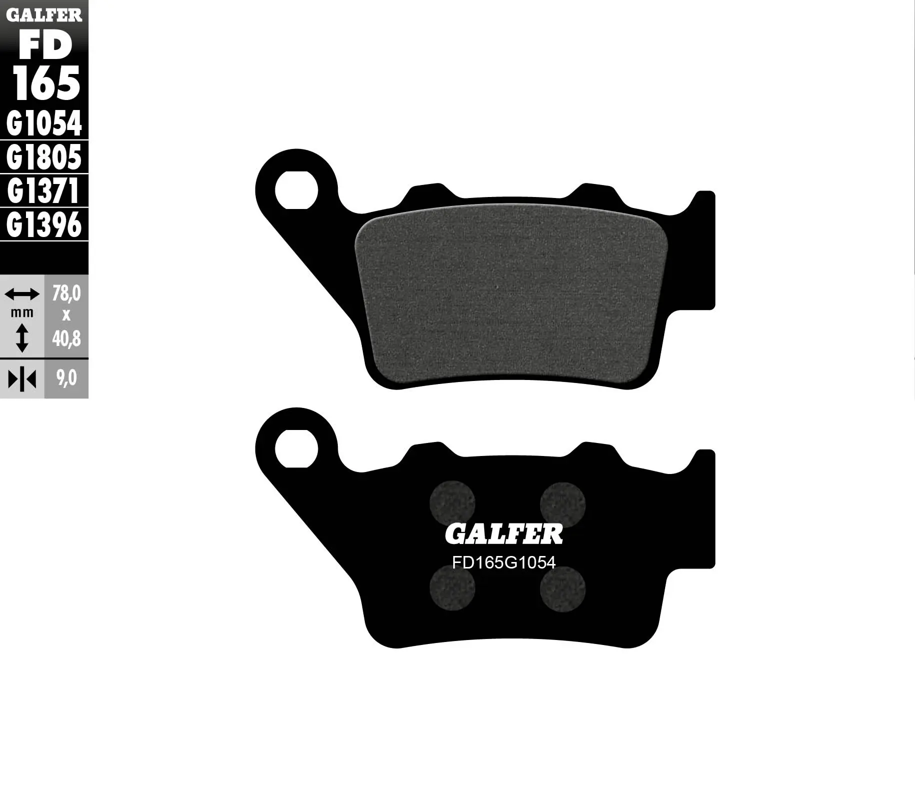 GALFER brzdové destičky KH208 / KH213 polokovové (GALFER brzdové destičky KH208 / KH213 polokovové)