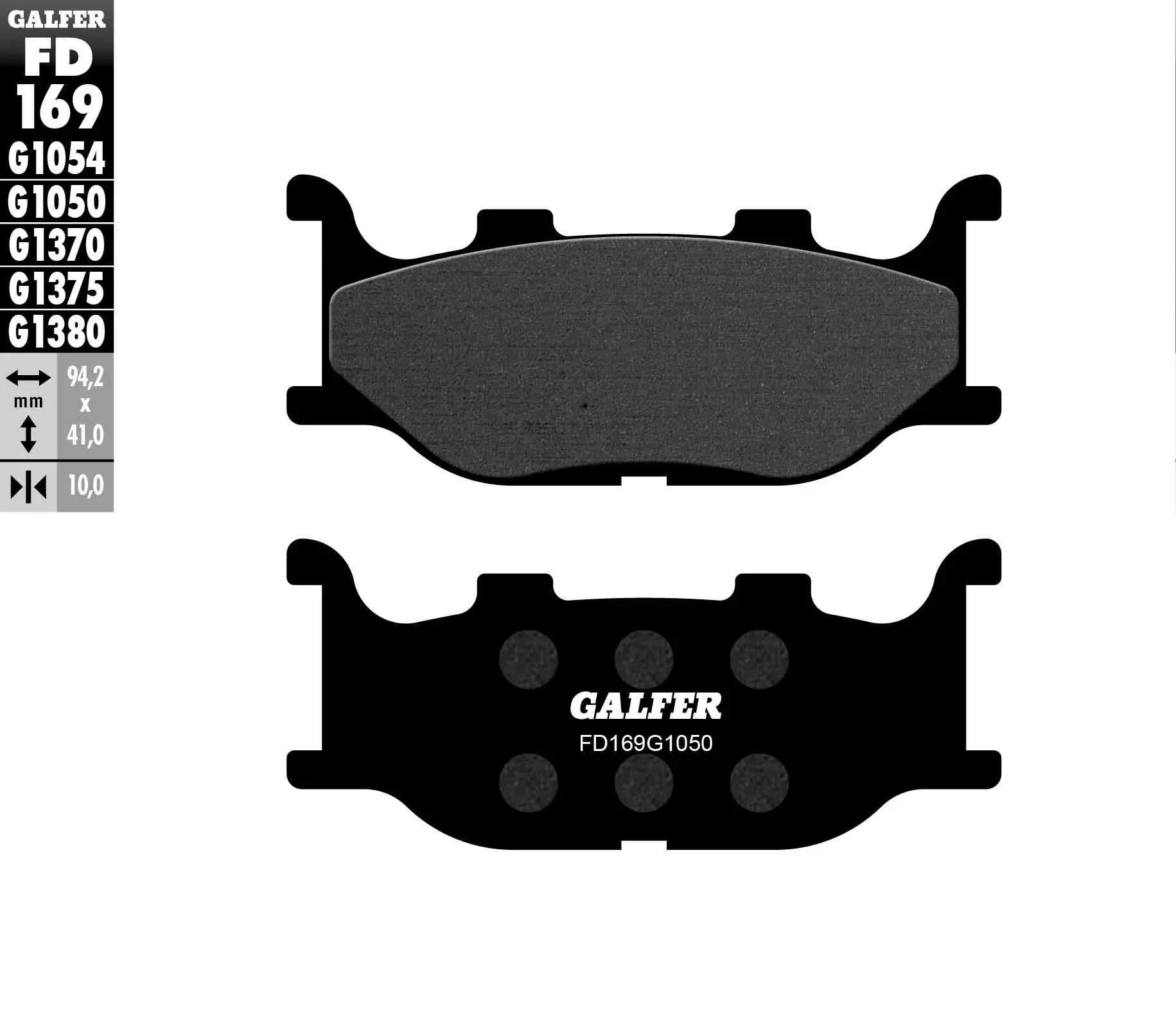 GALFER brzdové destičky KH199 polokovové SCOOTER (GALFER brzdové destičky KH199 polokovové SCOOTER)
