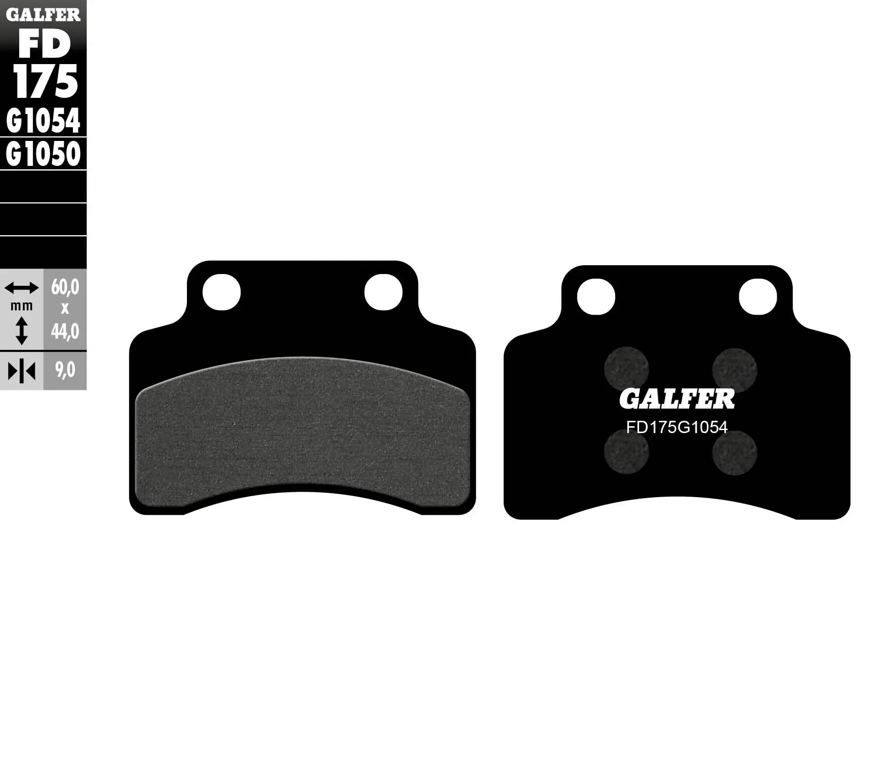 GALFER brzdové destičky KH235 polokovové (GALFER brzdové destičky KH235 polokovové)