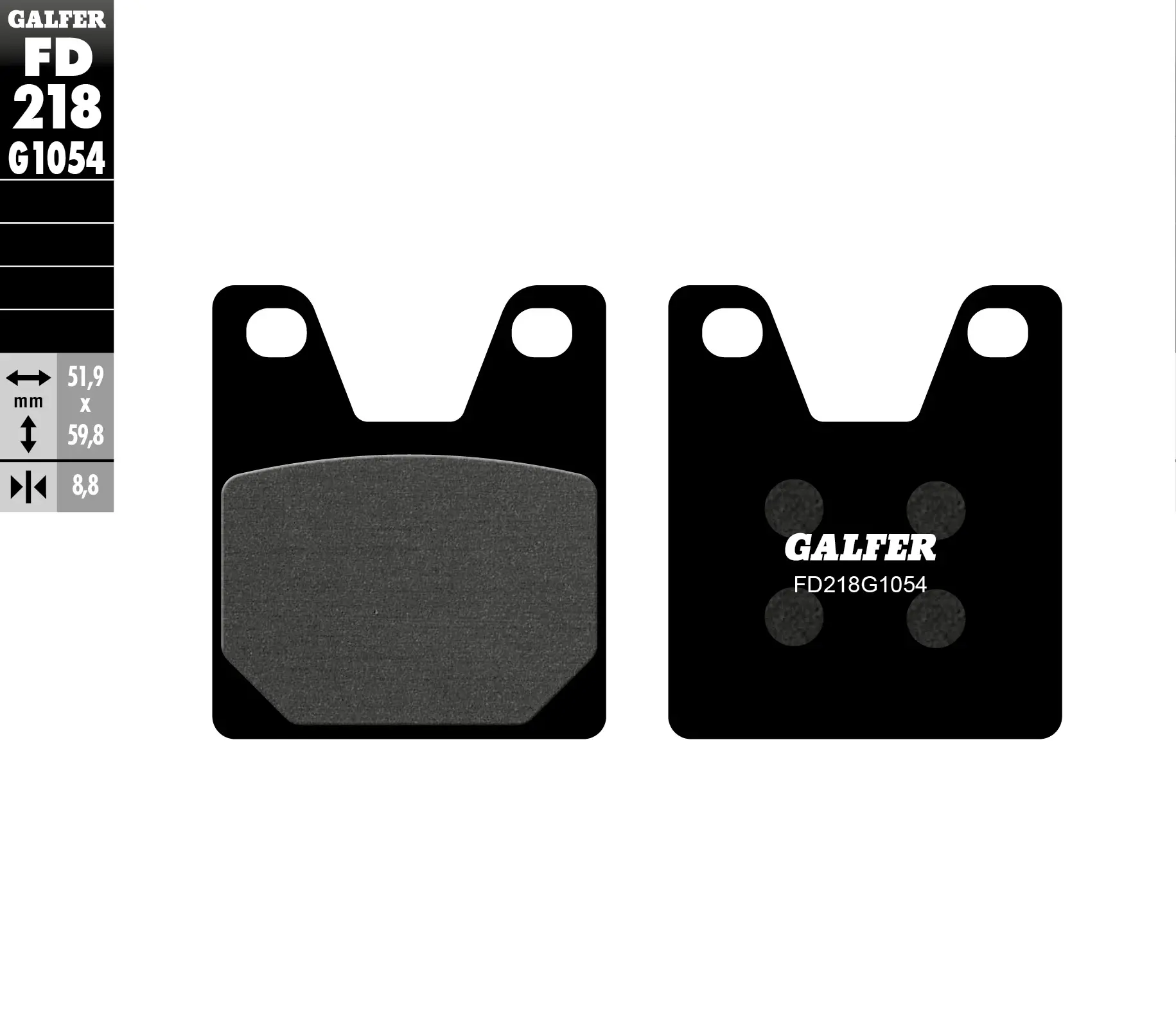 GALFER brzdové destičky KH267 polokovové YAMAHA R1 98-00; XJR 1300 00 zadní (GALFER brzdové destičky KH267 polokovové YAMAHA R1 98-00; XJR 1300 00)
