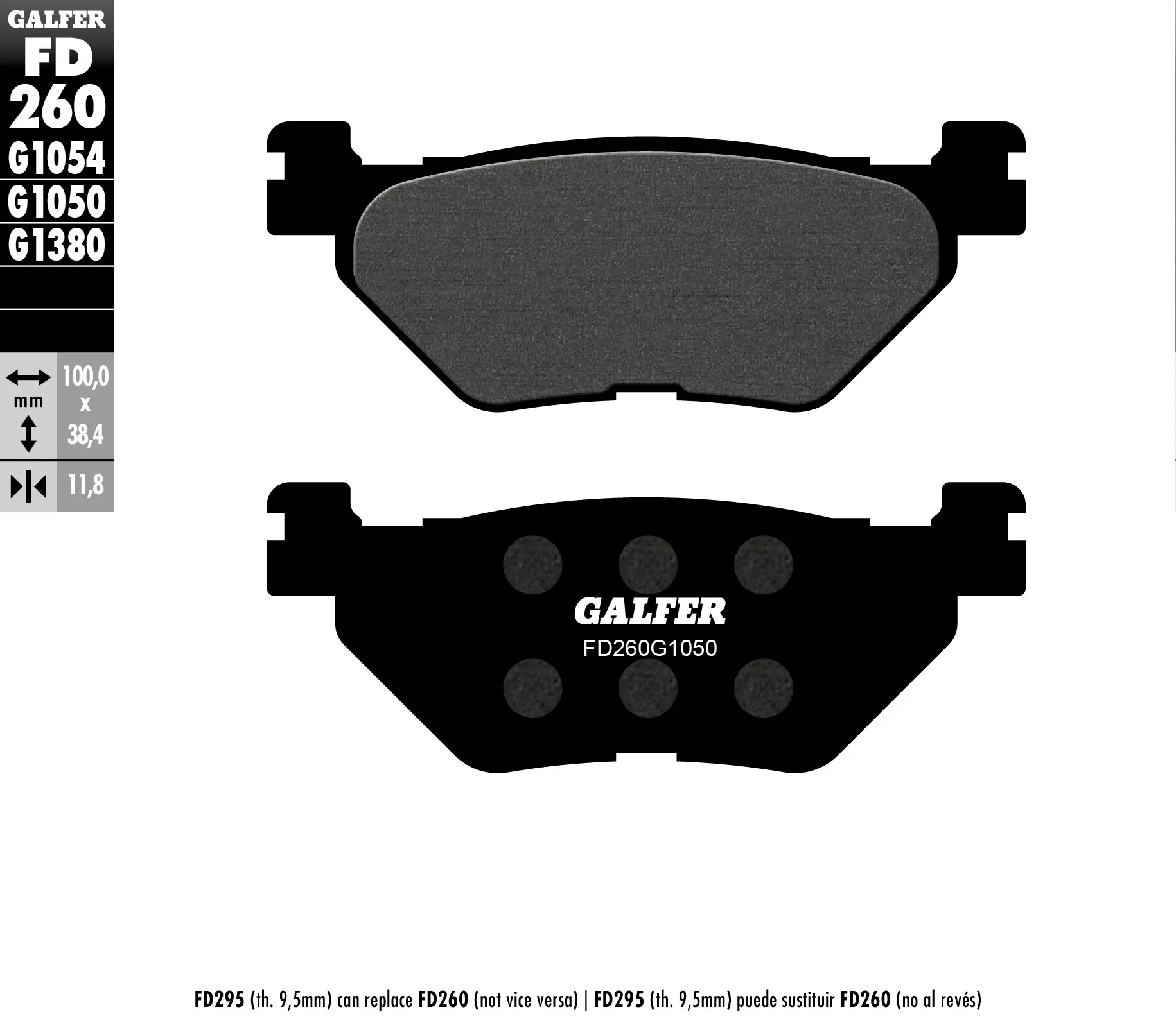 GALFER brzdové destičky KH319 polokovové SCOOTER (GALFER brzdové destičky KH319 polokovové SCOOTER)