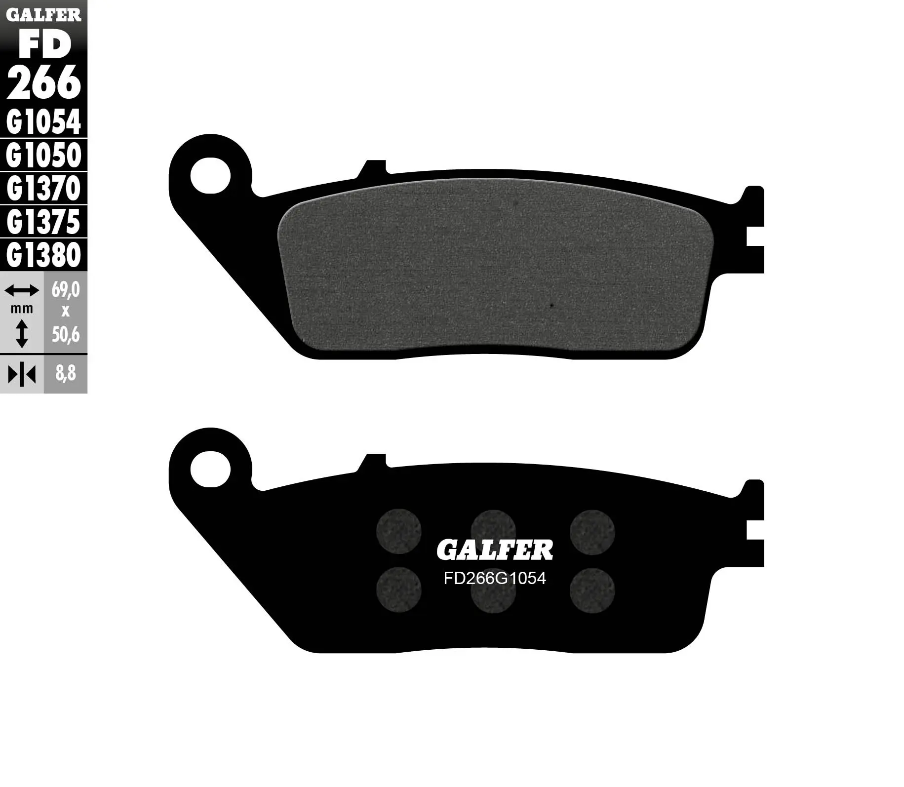 GALFER brzdové destičky KH226 / KH142 polokovové (GALFER brzdové destičky KH226 / KH142 polokovové)