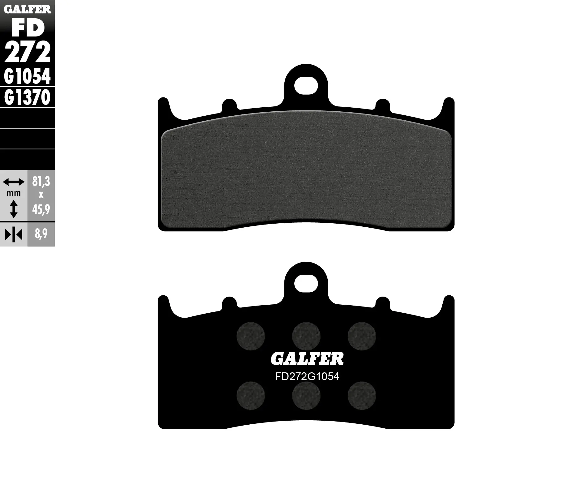GALFER brzdové destičky KH294 / KH613 polokovové (GALFER brzdové destičky KH294 / KH613 polokovové)
