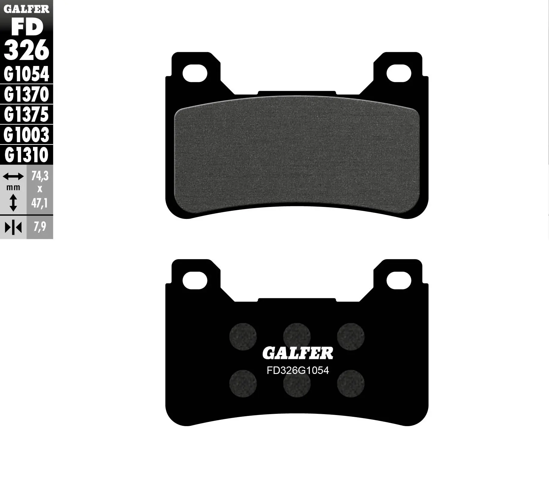 GALFER brzdové destičky KH390 polokovové HONDA CBR 600/1000RR přední (GALFER brzdové destičky KH390 polokovové HONDA CBR 600/1000RR přední)