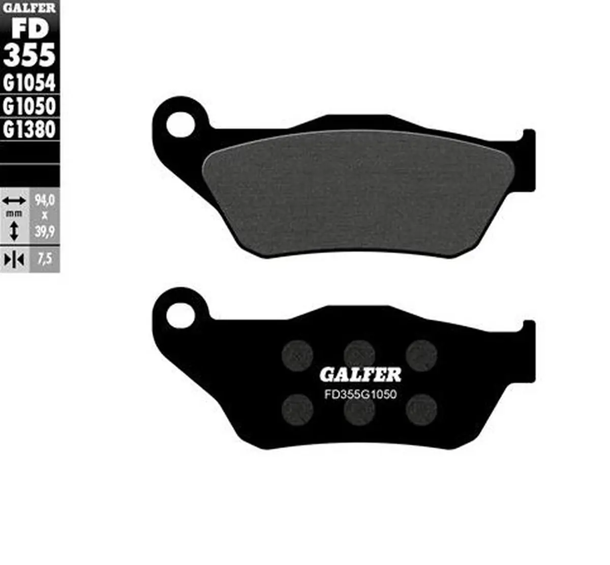 GALFER brzdové destičky KH430 polokovové SCOOTER (GALFER brzdové destičky KH430 polokovové SCOOTER)