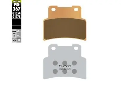 GALFER brzdové destičky KH432 sintrované barva zlatá SPORT (GALFER brzdové destičky KH432 sintrované barva zlatá SPORT)