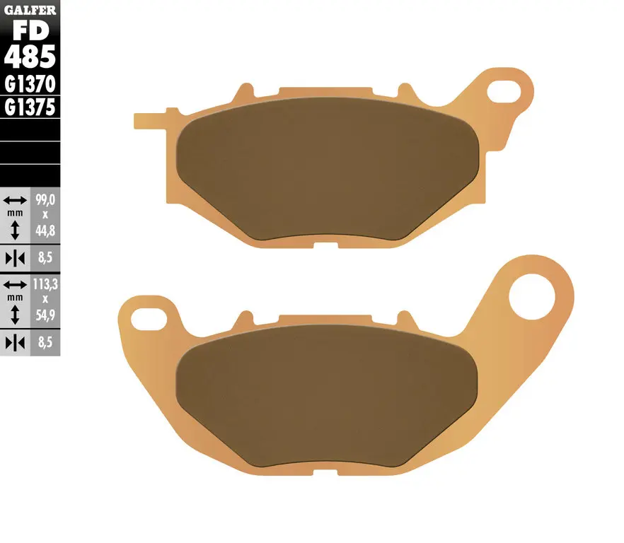 GALFER brzdové destičky KH663 sintrované barva zlatá STREET YAMAHA YZF-R3 15-23, MT-03 16-23, XMAX 125 17-20, XMAX 300 17-23 (GALFER brzdové destičky)