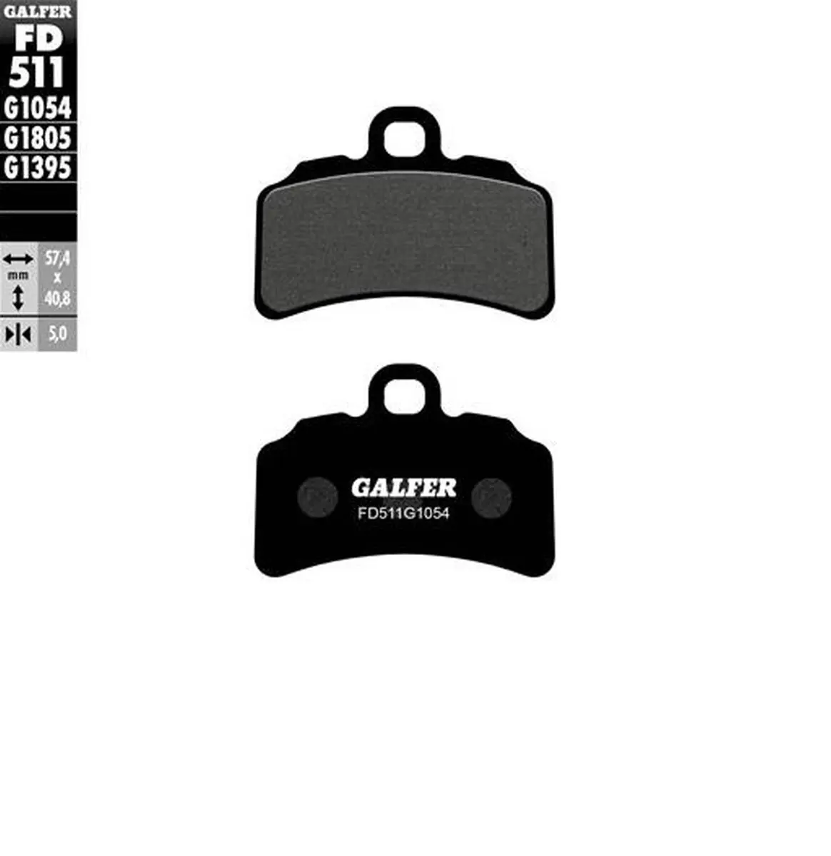 GALFER brzdové destičky polokovové BETA EVO 125 / 250 / 300 17-23, GAS GAS TRIAL GP 125 / 250 / 280 / 300 19-, TXT 125 / 250 / 280 / 300 19-, SHERCO
