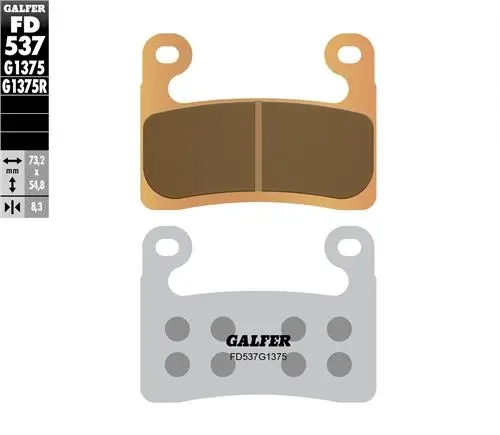 GALFER brzdové destičky KH724 sintrované barva zlatá sport BMW S 1000RR 19-23; S 1000XR 20-23; R 1250GS 19-23; R1250RT 19-23 ( )