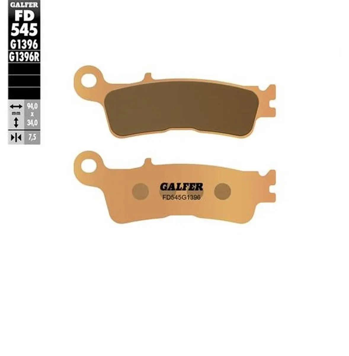 GALFER brzdové destičky KH755 sintrované barva zlatá OFF ROAD přední FANTIC XX 125; XEF/XXF 250/450; XEX 250 22-; YAMAHA YZ 250 22-; WR/YZ 250F/450F
