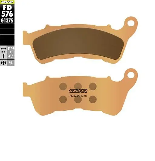 GALFER brzdové destičky sintrované barva zlatá STREET přední HARLEY DAVIDSON XL 883 SUPERLOW 08-14 (GALFER brzdové destičky sintrované barva zlatá)