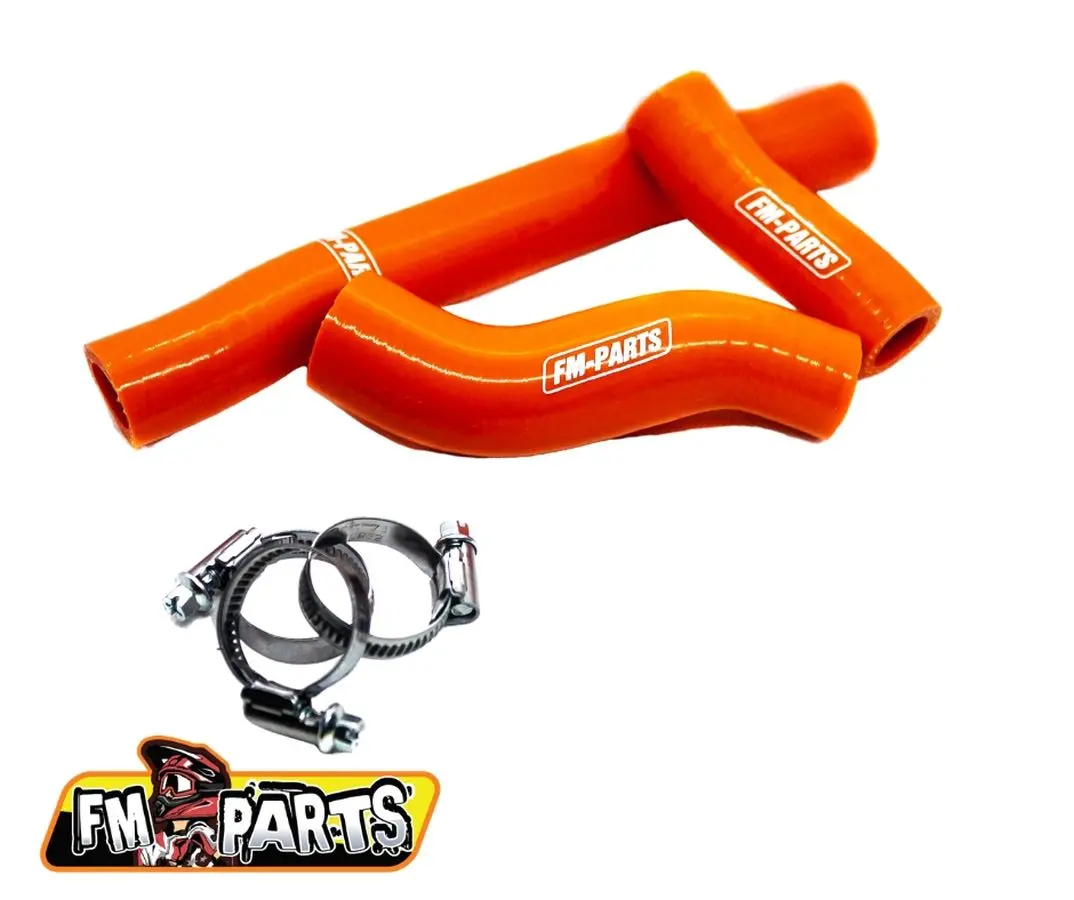 FM-PARTS silikonové hadice chladiče KTM EXC 250/300 TPI 20-23, HUSQVARNA TE/TEI 250/300 TPI 20-23 ,GAS-GAS EC 250/300 TPI 20-23 barva oranžová