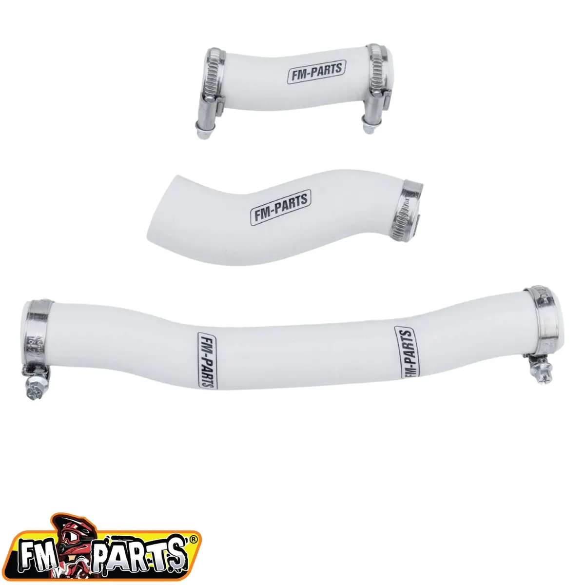FM-PARTS silikonové hadice chladiče KTM EXC 250/300 TPI 20-23, HUSQVARNA TE/TEI 250/300 TPI 20-23 ,GAS-GAS EC 250/300 TPI 20-23 barva bílá (FM-PARTS)