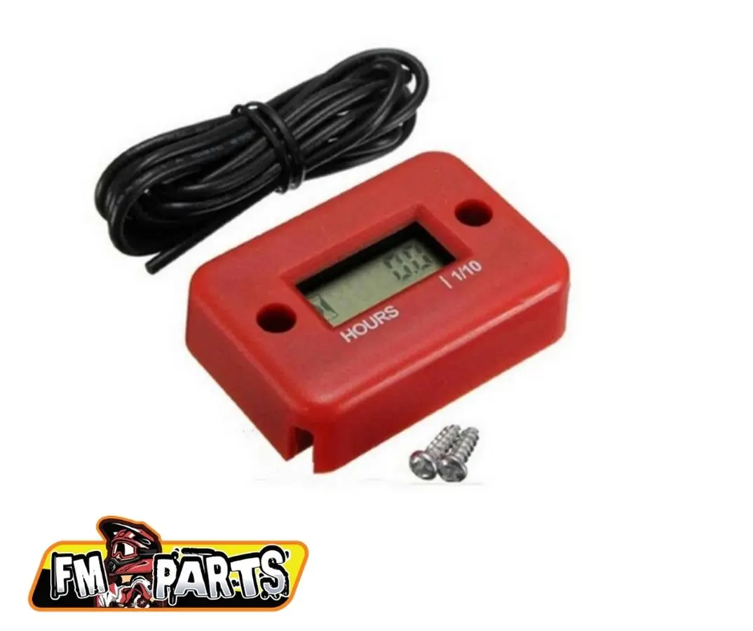 FM-PARTS indukční měřič motohodin voděodolný barva červená (EL) ( )
