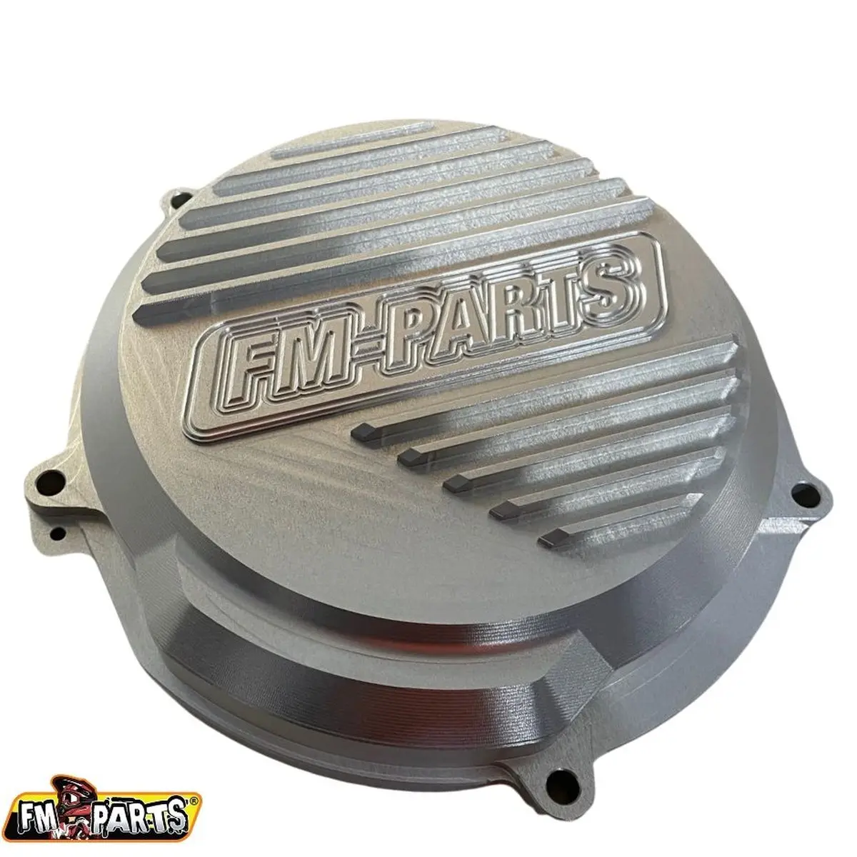 FM-PARTS kryt spojky (dekl) zesílený CNC 6082 hliník BETA RR 250/300 '20-'25; X-TRAINER 250/300 '20-'25 barva stříbrná (FM-PARTS kryt spojky (dekl))