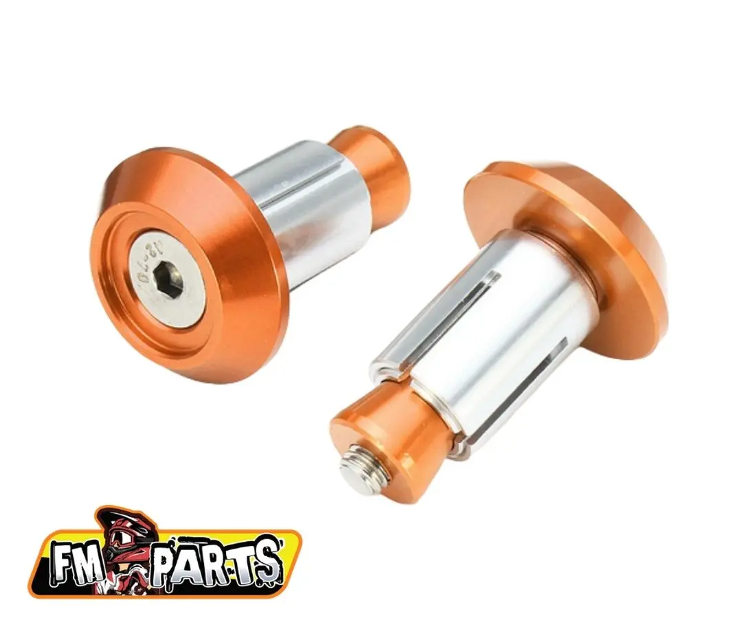 FM-PARTS koncovky řidítek / zátky hliník barva oranžová (FM-PARTS koncovky řidítek / zátky hliník barva oranžová)